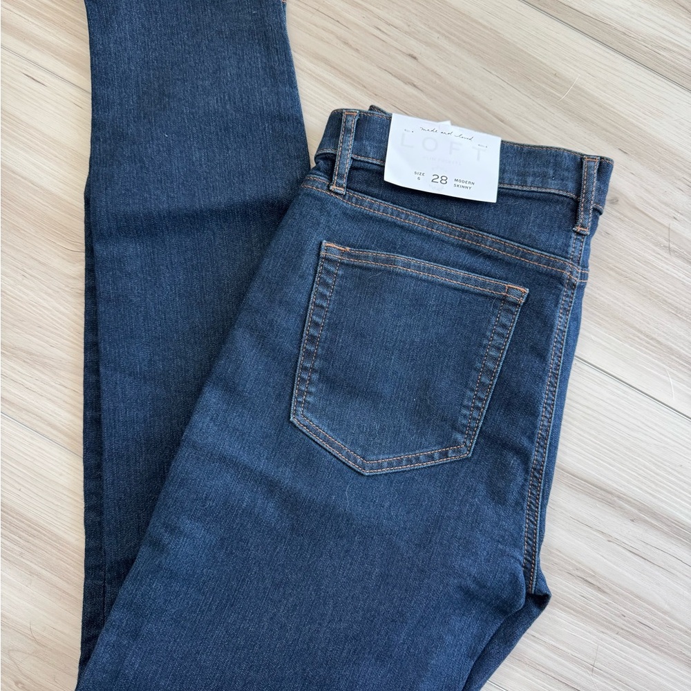 LOFT Blue Skinny Jeans Classic Denim Style